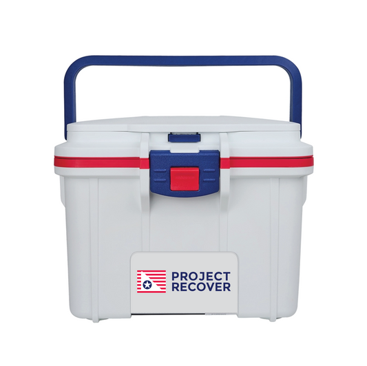 Red, White & Recover PELICAN Cooler (8 Qt Pelican)